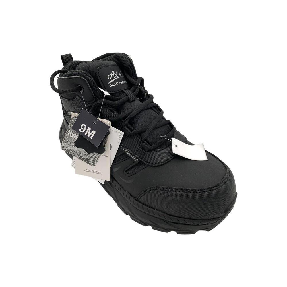 AdTec Men's Ultra-Light Waterproof Work Boots Black - Medium